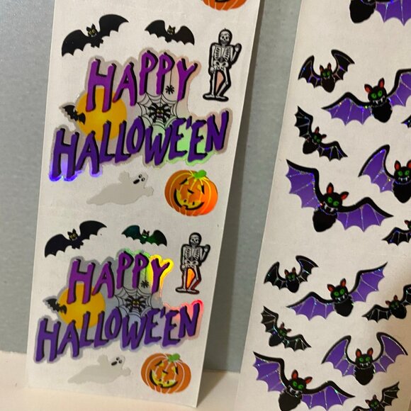 Vintage Sandylion Halloween Stickers Set Bats Ghosts Pumpkins Skeletons - Picture 3 of 7